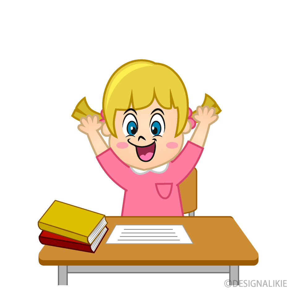 Girl in Classroom Clip Art Free PNG Image｜Illustoon