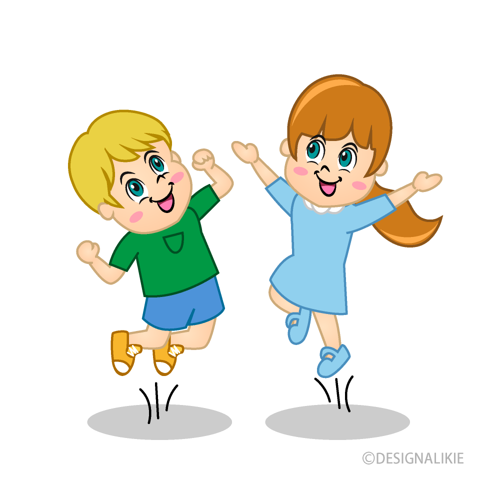 Jumping Friends Clip Art Free PNG Image｜Illustoon