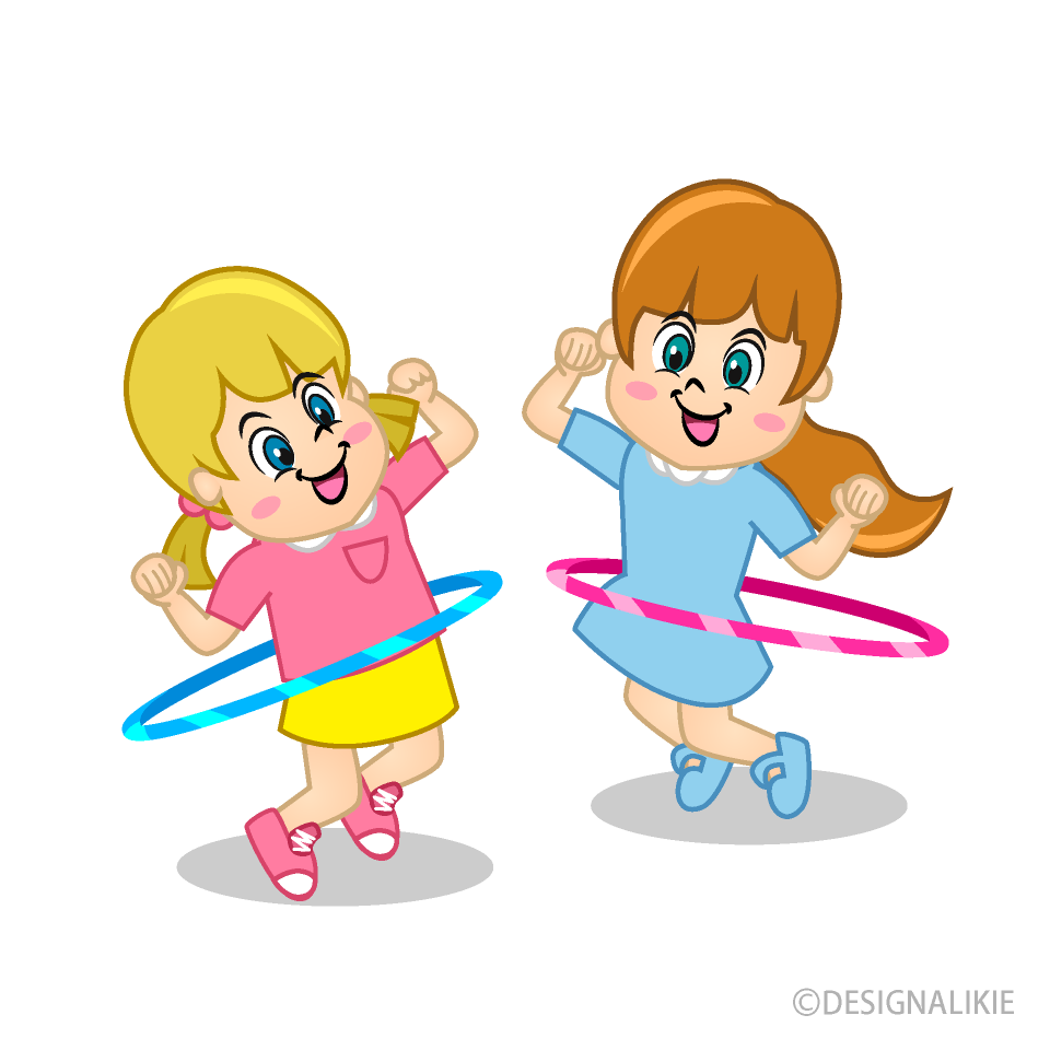 Friends Playing with Hula Hoop