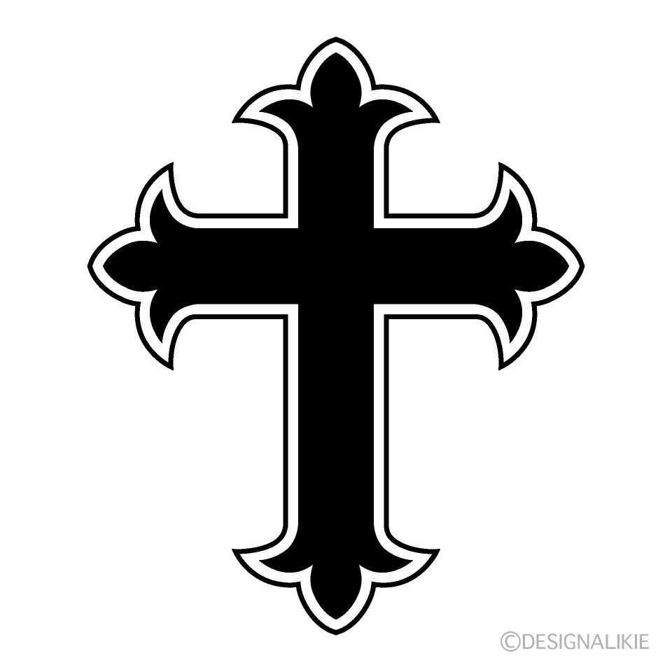 Cross Symbol Black and White