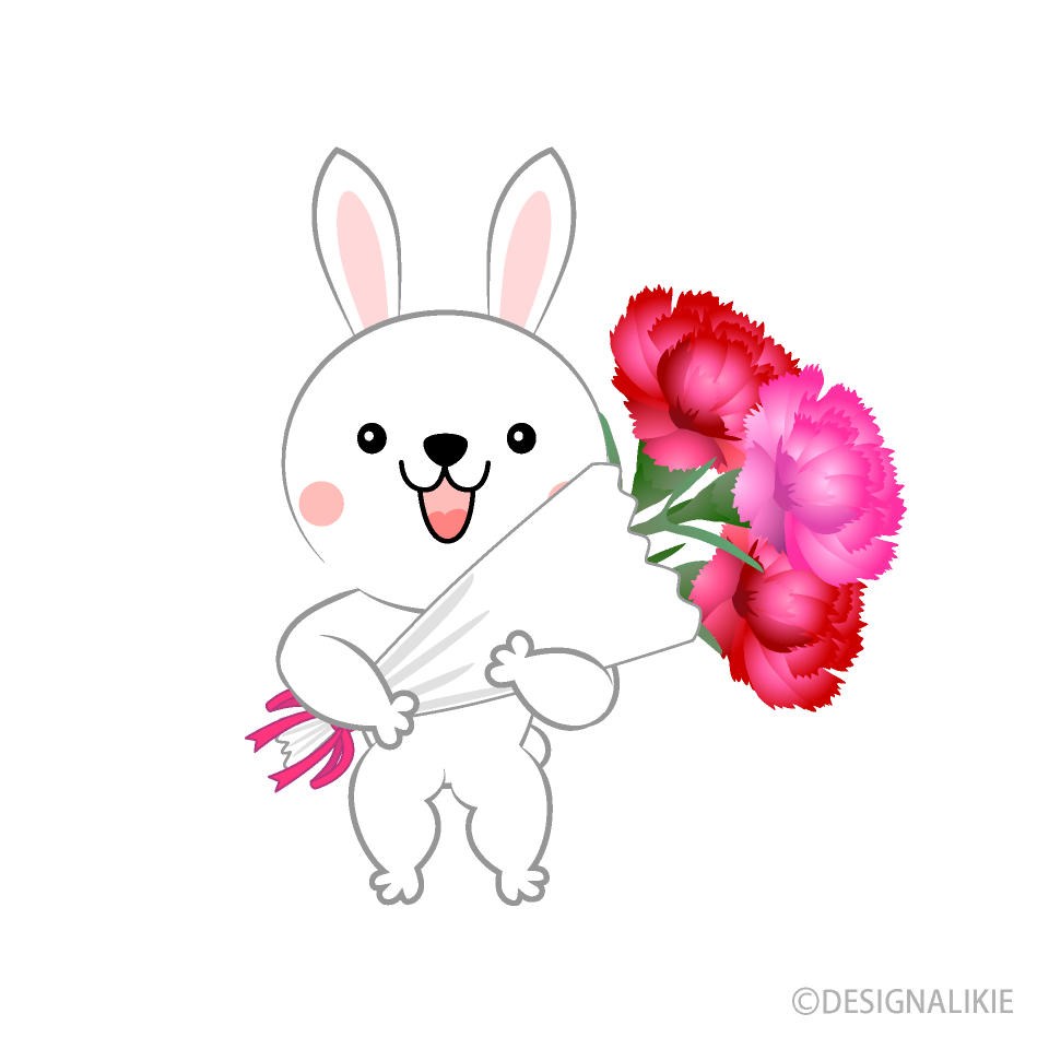 Rabbit Giving a Bouquet
