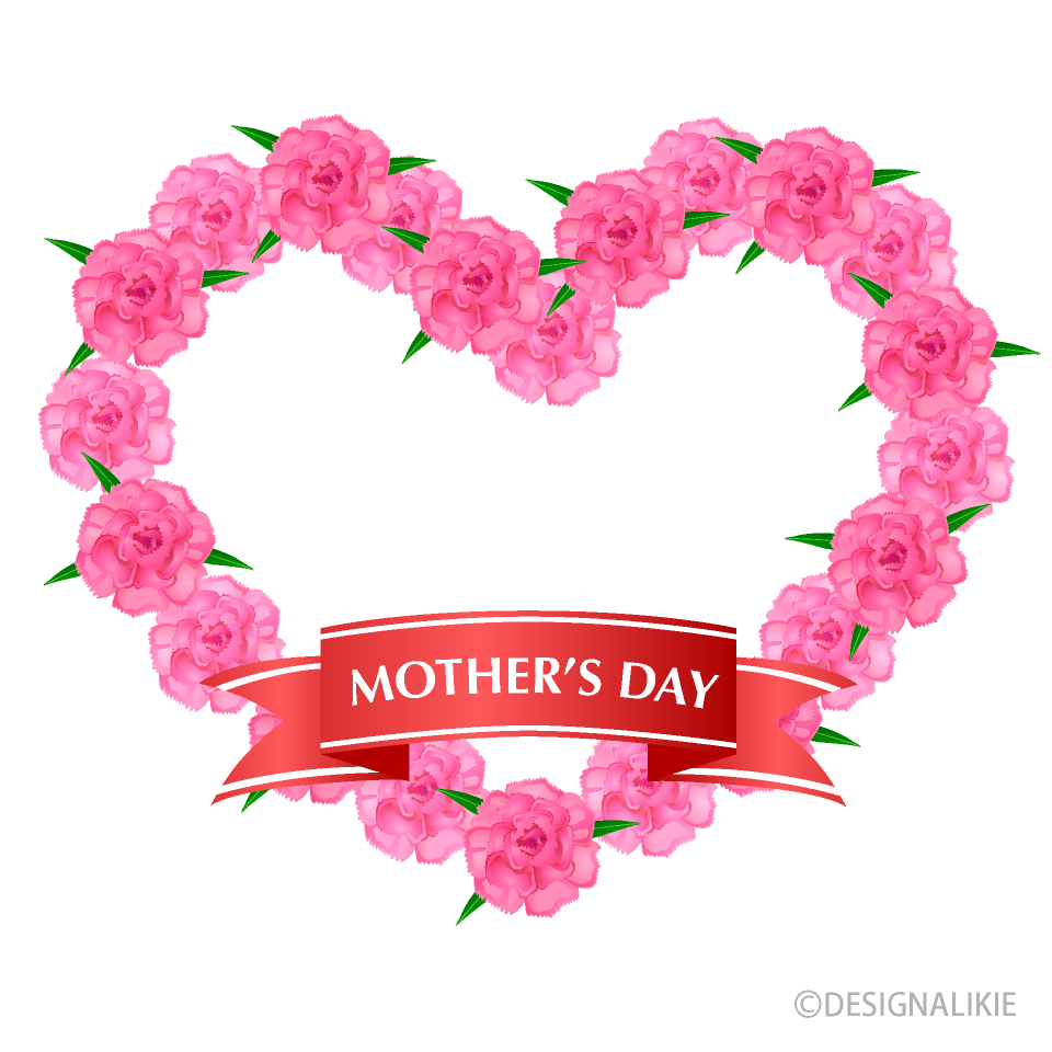 Mother's Day Heart with Carnation