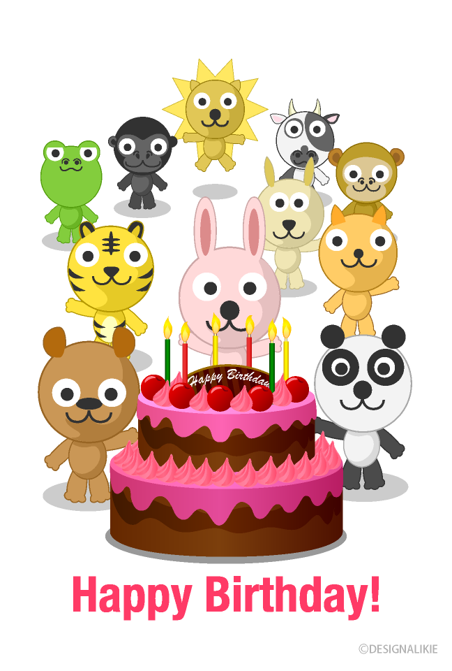 Cute animals Happy Birthday