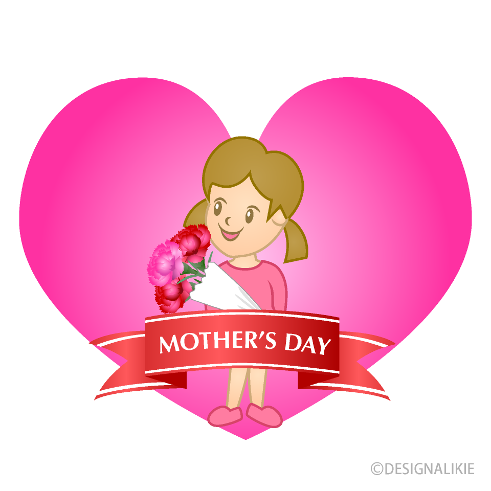 Mother's Day Heart with Girl