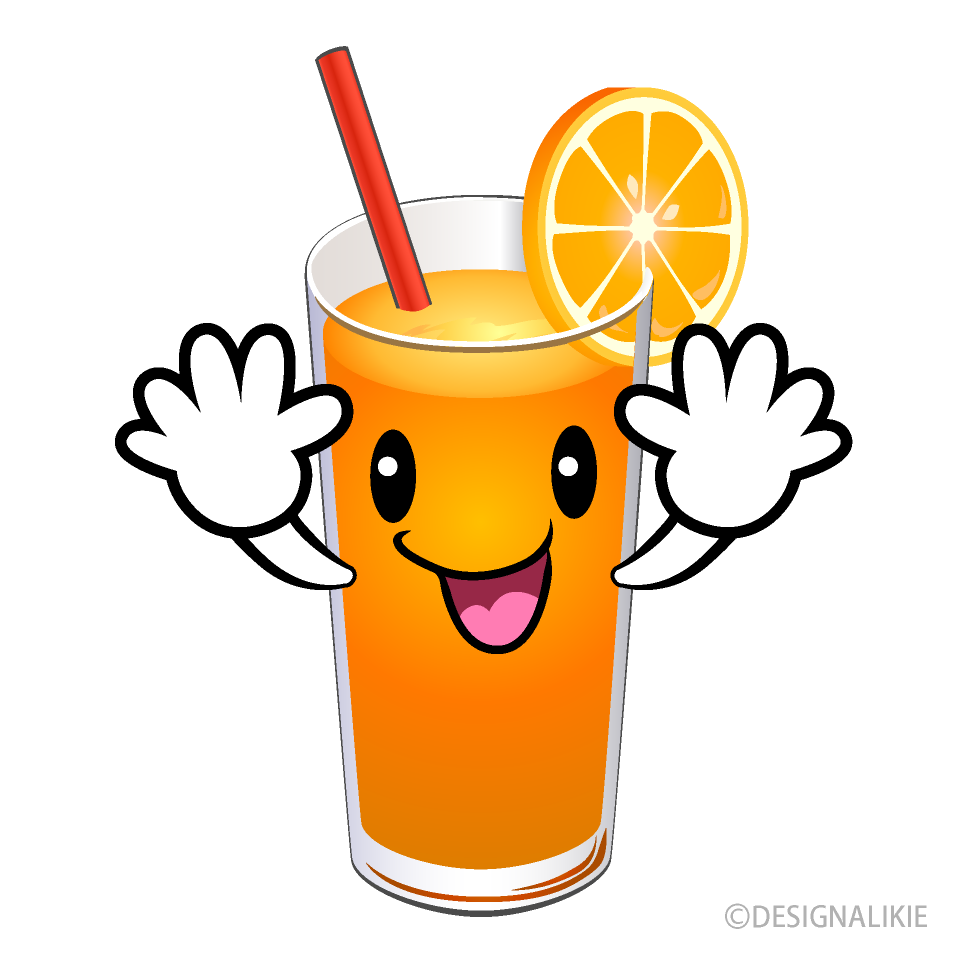 Smile Orange Juice Clip Art Free PNG Image｜Illustoon