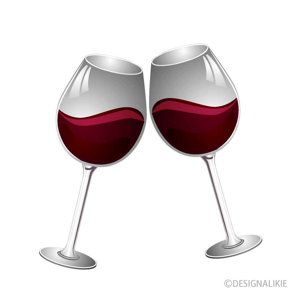 Brindis en copa de vino