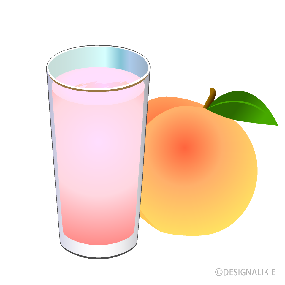Peach Juice Clip Art Free PNG Image｜Illustoon