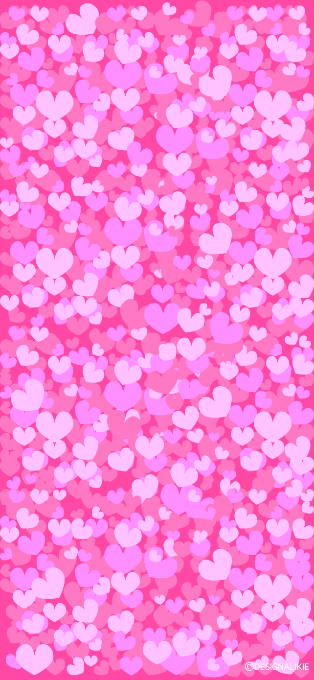 Pink Heart Wallpaper for iPhone Free PNG Image｜Illustoon