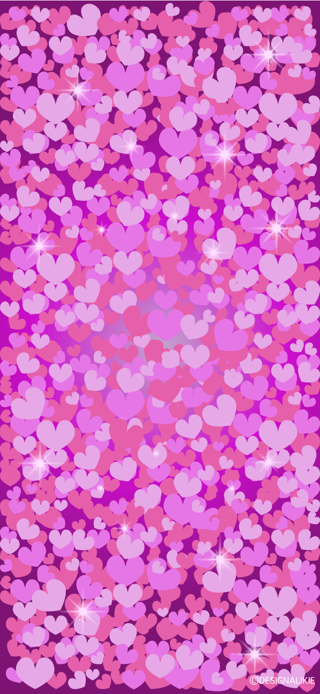 Glitter Pink Heart Wallpaper for iPhone Free PNG Image｜Illustoon