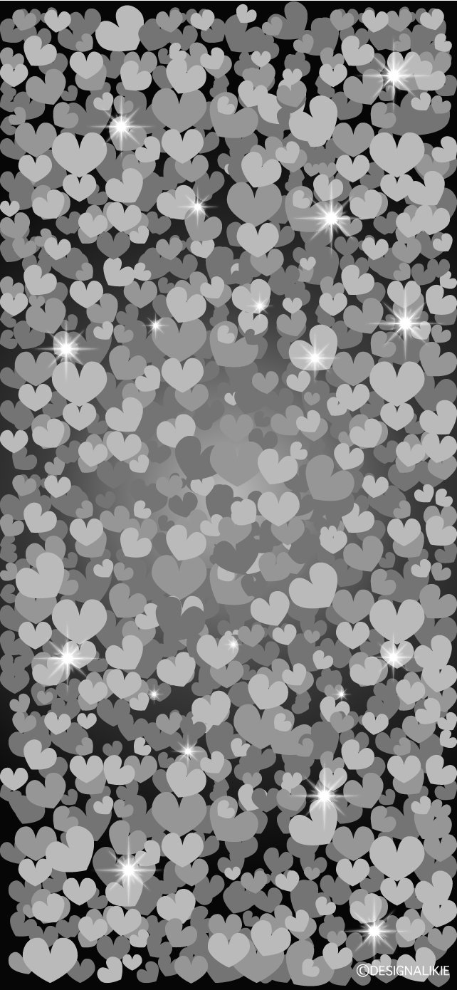 Glitter Silver Heart Wallpaper for iPhone Free PNG Image｜Illustoon