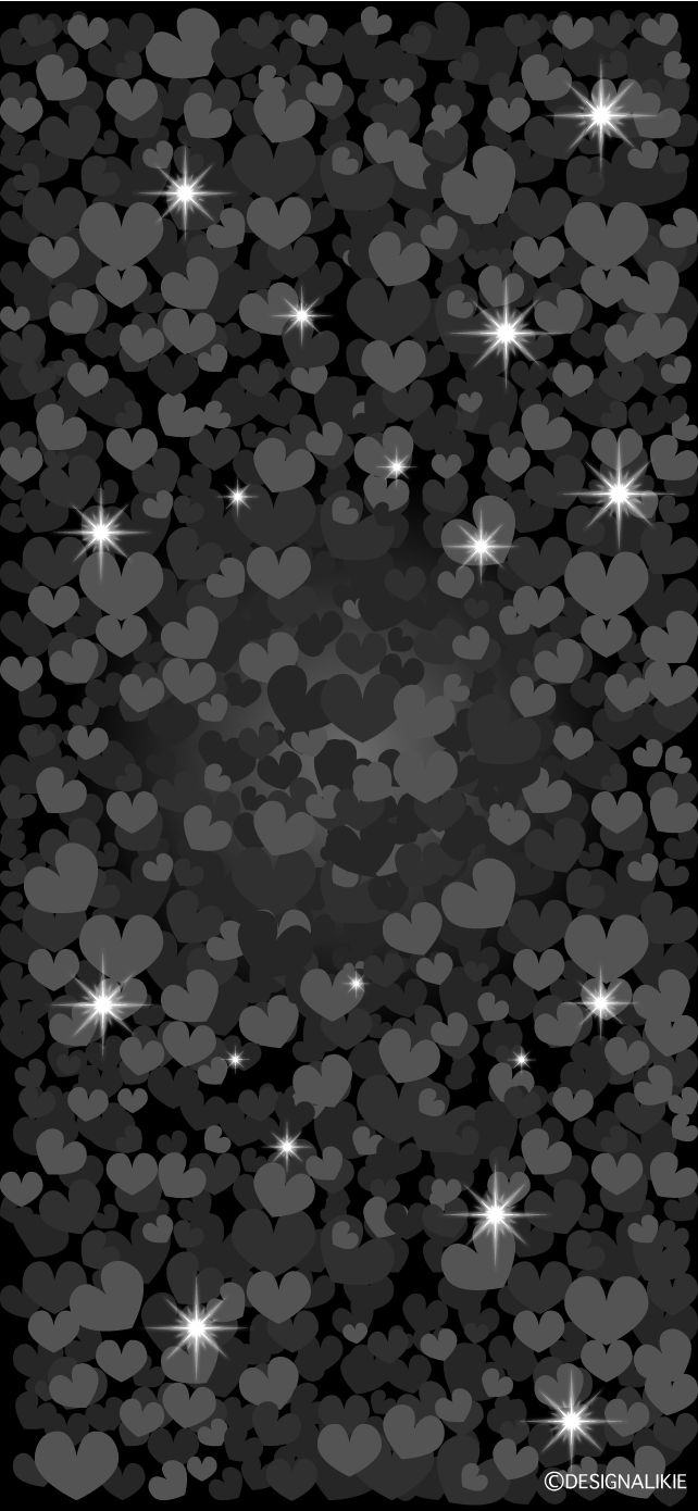 Glitter Black Heart Wallpaper for iPhone Free PNG Image｜Illustoon