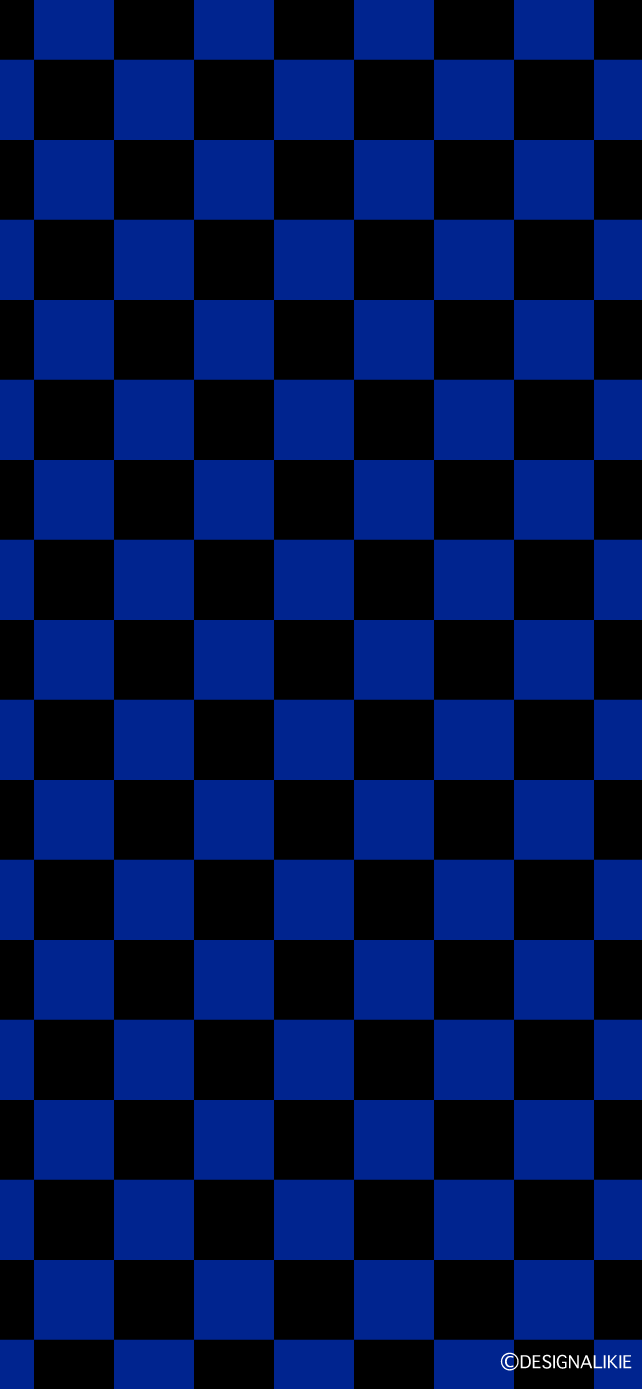 Blue and Black Check Wallpaper for iPhone Free PNG Image｜Illustoon