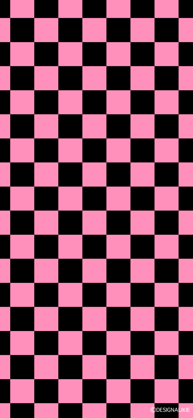 Pink and Black Check Wallpaper for iPhone Free PNG Image｜Illustoon