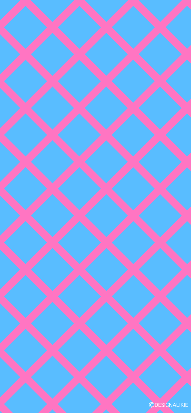 Pink Check Line on Light Blue Wallpaper for iPhone Free PNG Image｜Illustoon