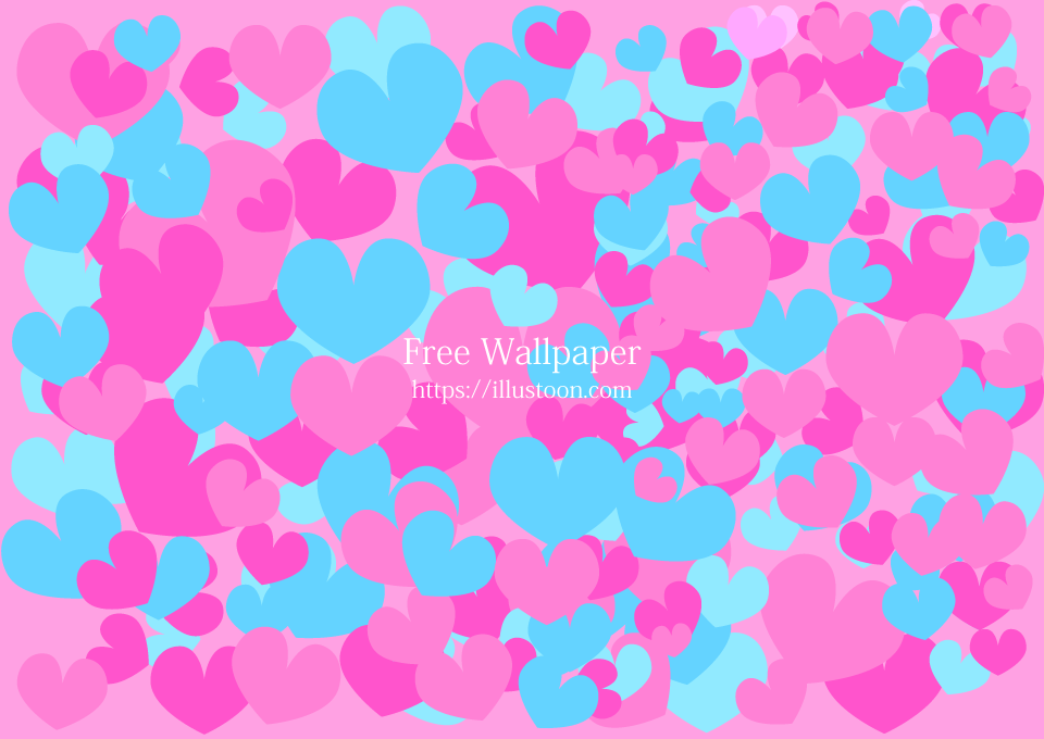 Pink and Light Blue Hearts