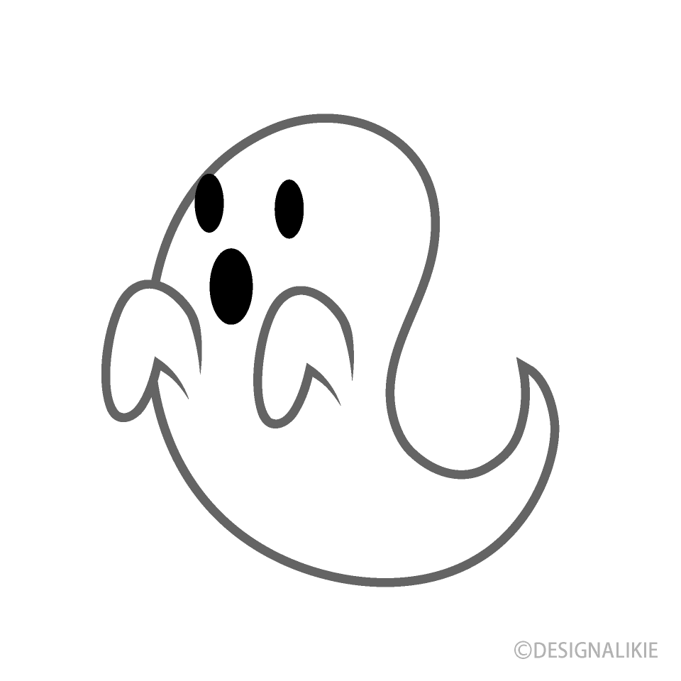 Hovering Cute Ghost Clip Art Free PNG Image｜Illustoon