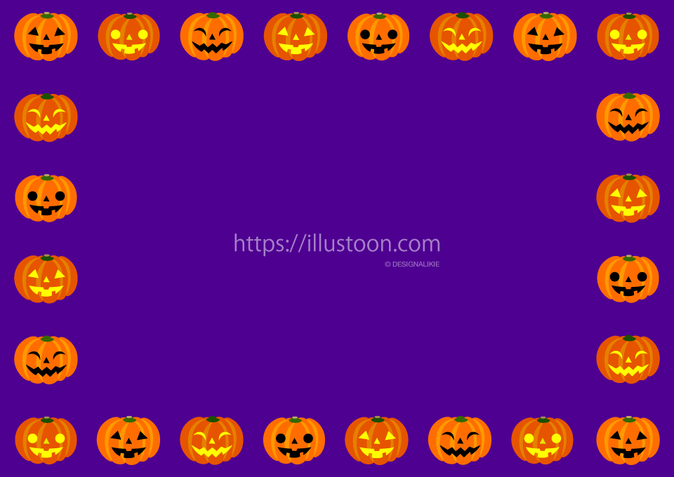 Pumpkins Border Purple