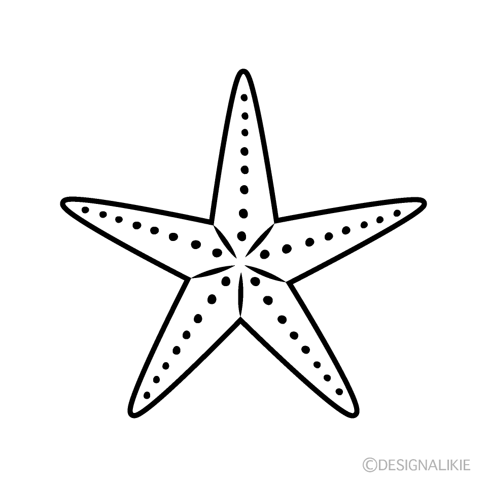 Estrella de Mar en Blanco y Negro