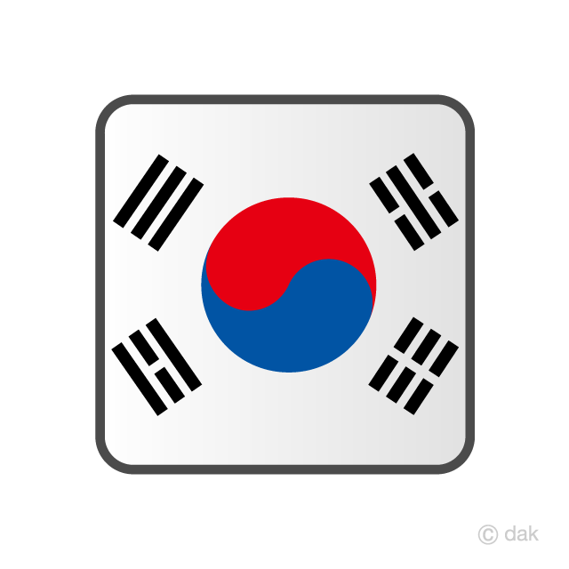 Icono de la bandera de Corea