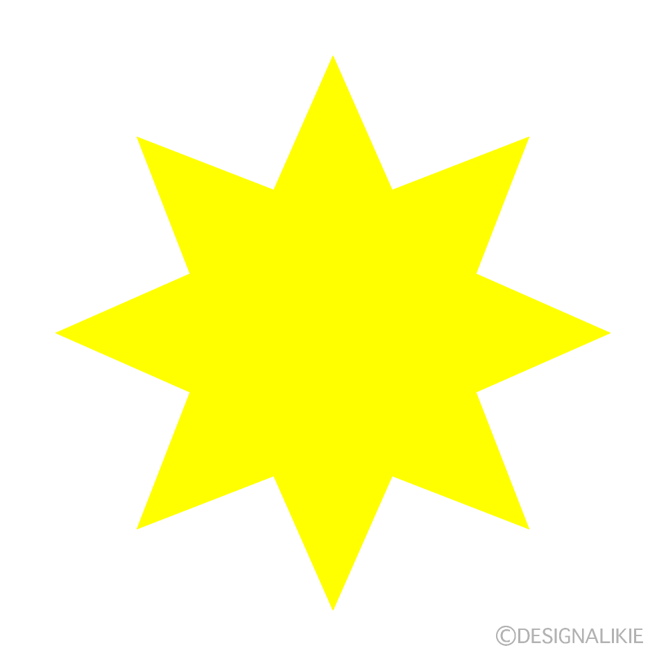 Octagonal Yellow Star