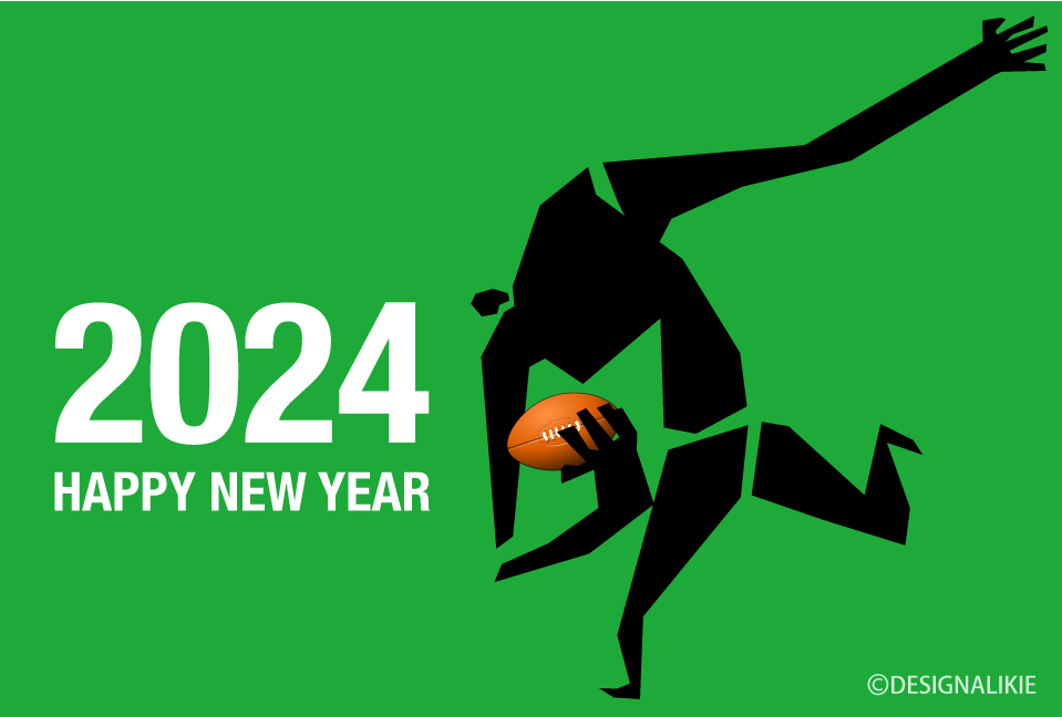 Hombre de Fútbol Feliz Año Nuevo 2024