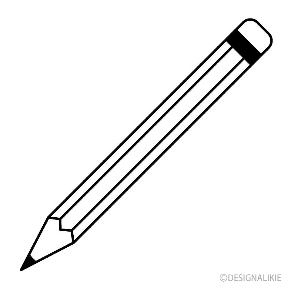 Long Pencil Black and White