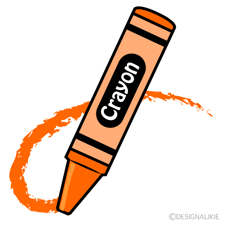 Dibujando con Crayón Naranja