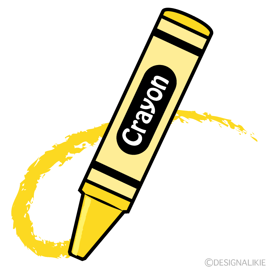 yellow crayon clipart