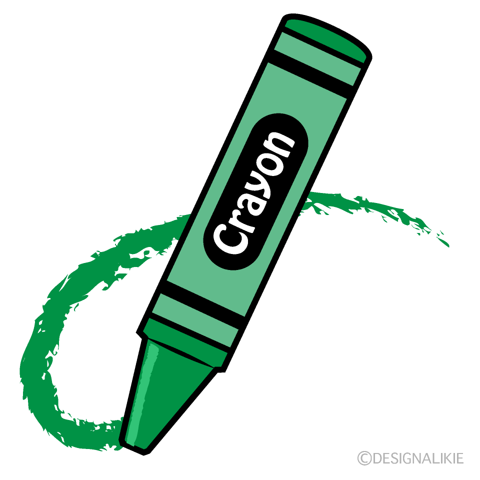 Drawing Green Crayon