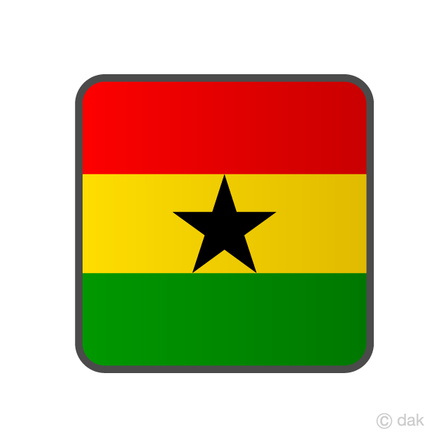 Icono de la bandera de Ghana