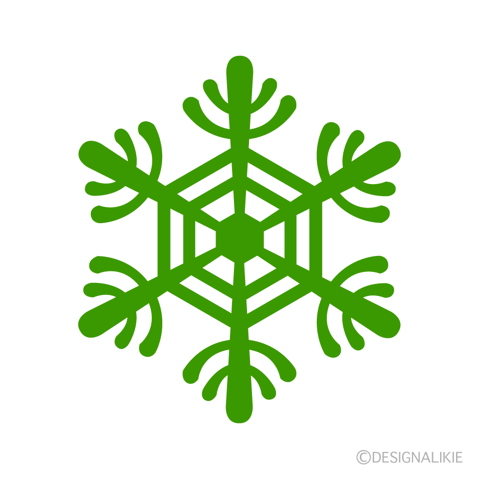 Green Snowflake 3