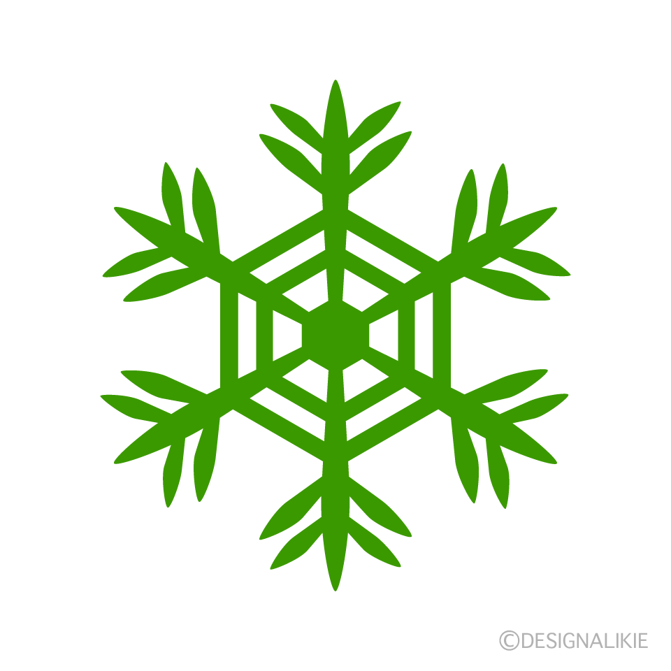 Green Snowflake 5