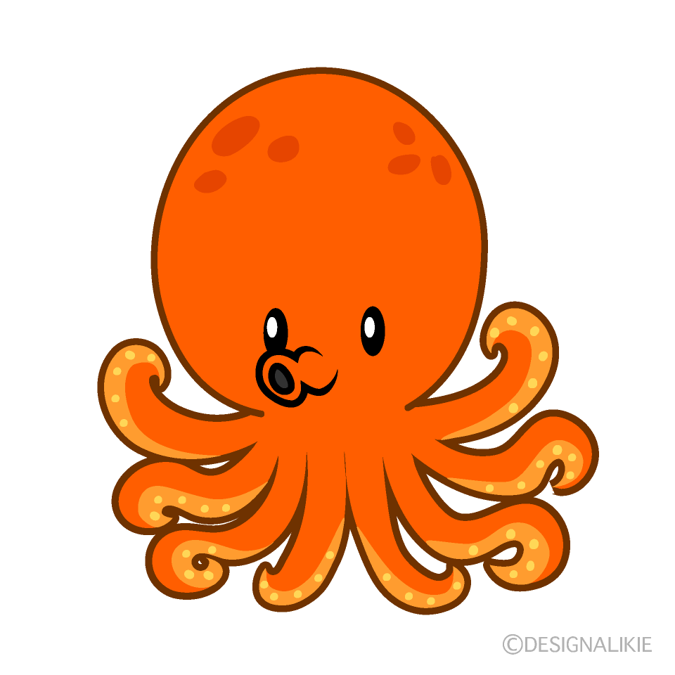 Cute Orange Octopus