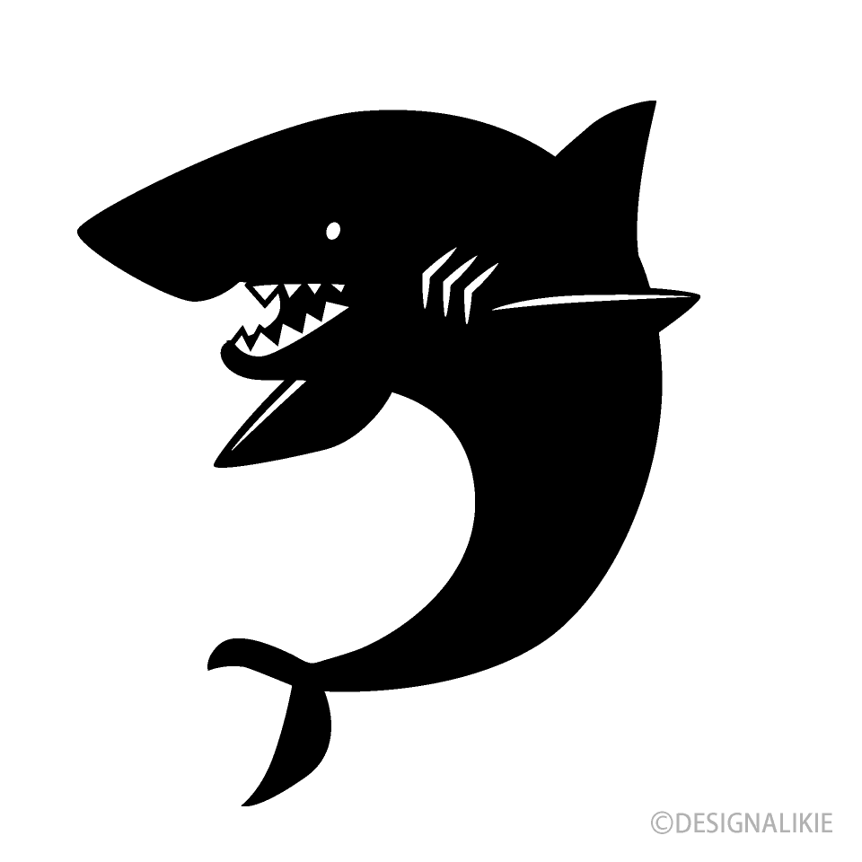 Angry Shark Silhouette