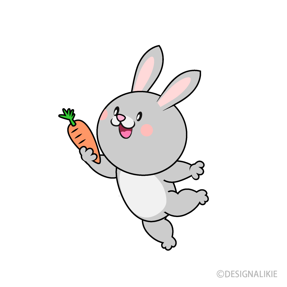 Jumping Rabbit with Carrot