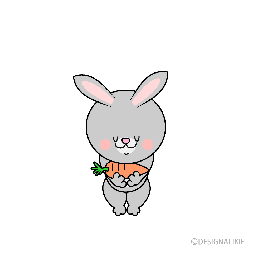 Bowing Rabbit with Carrot