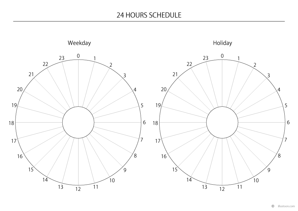Horario de 24 horas días laborables y festivos