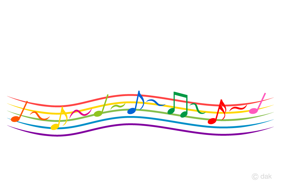 Notas musicales coloridas