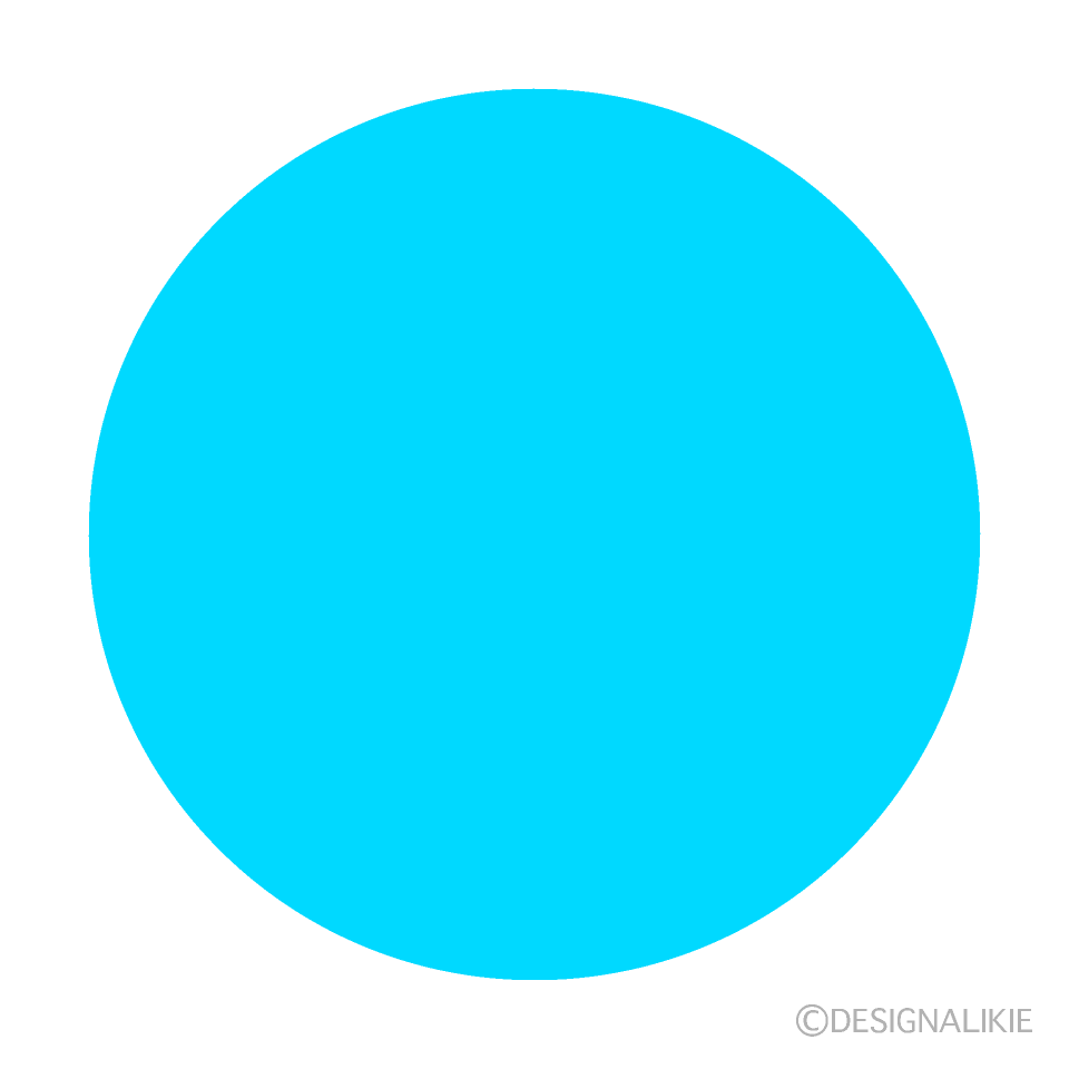Círculo simple azul claro