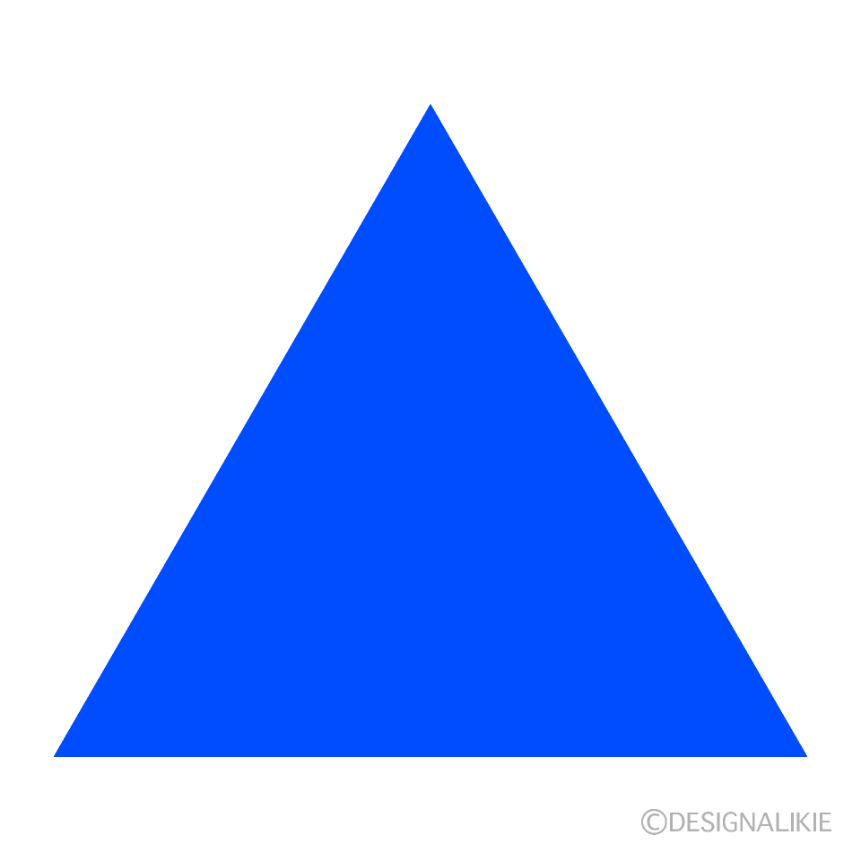 Triángulo simple azul