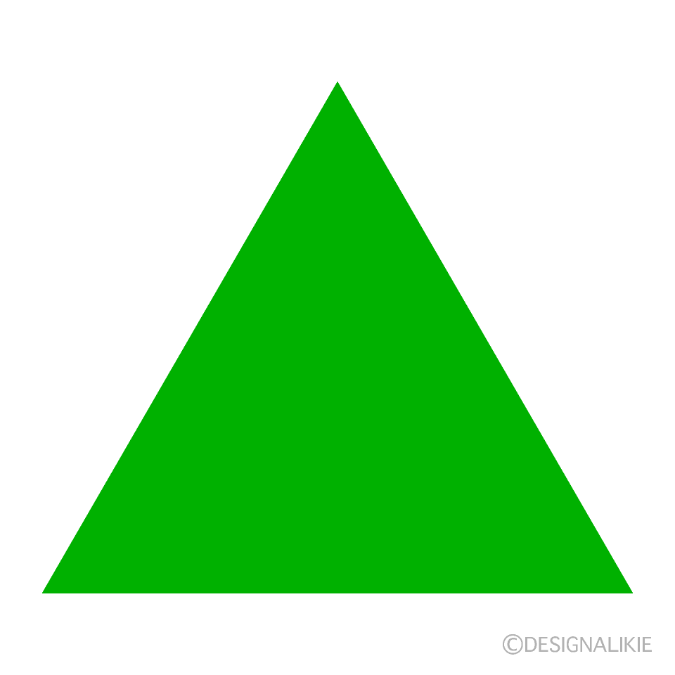 Triángulo simple verde