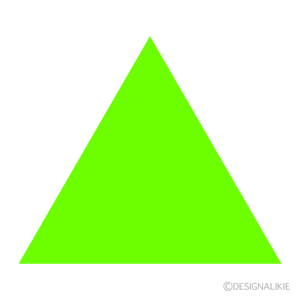 Triángulo simple amarillo verde