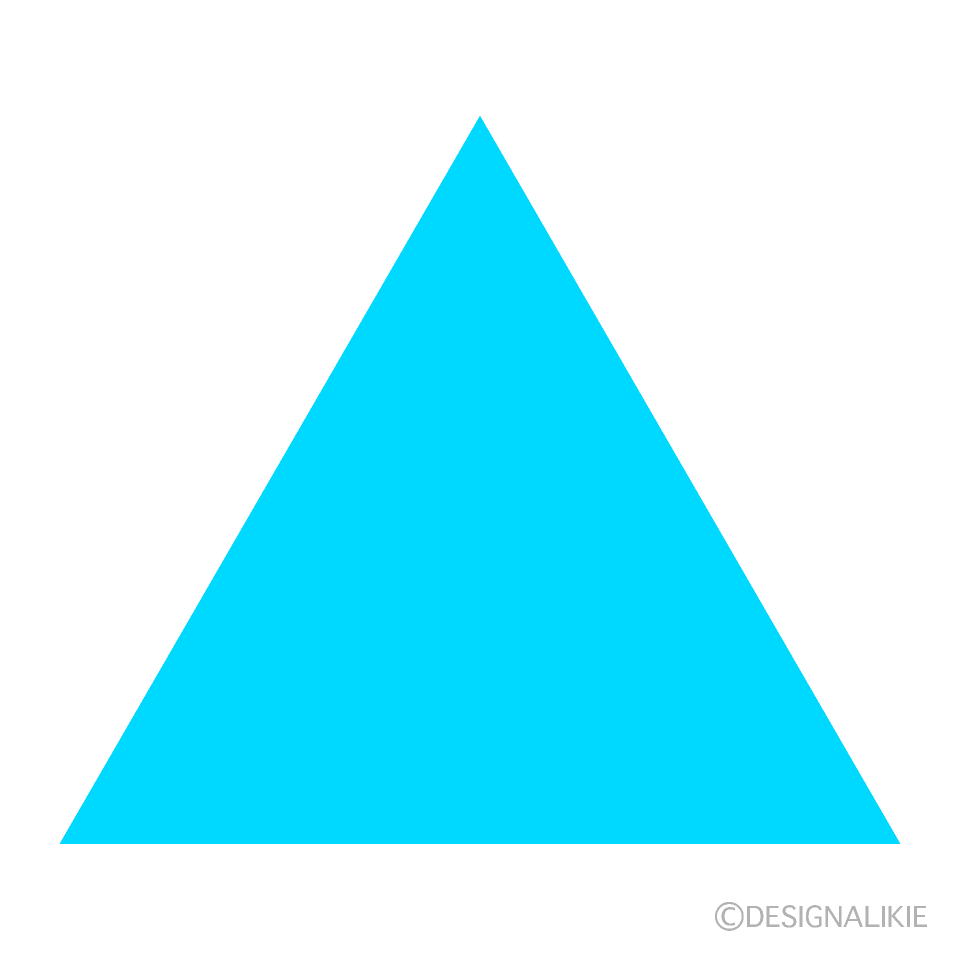 Triángulo simple azul claro