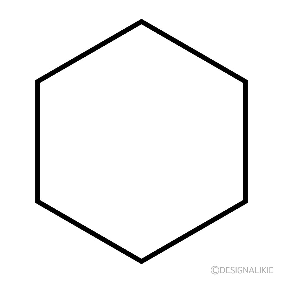 Hexagon Shape Black and White
