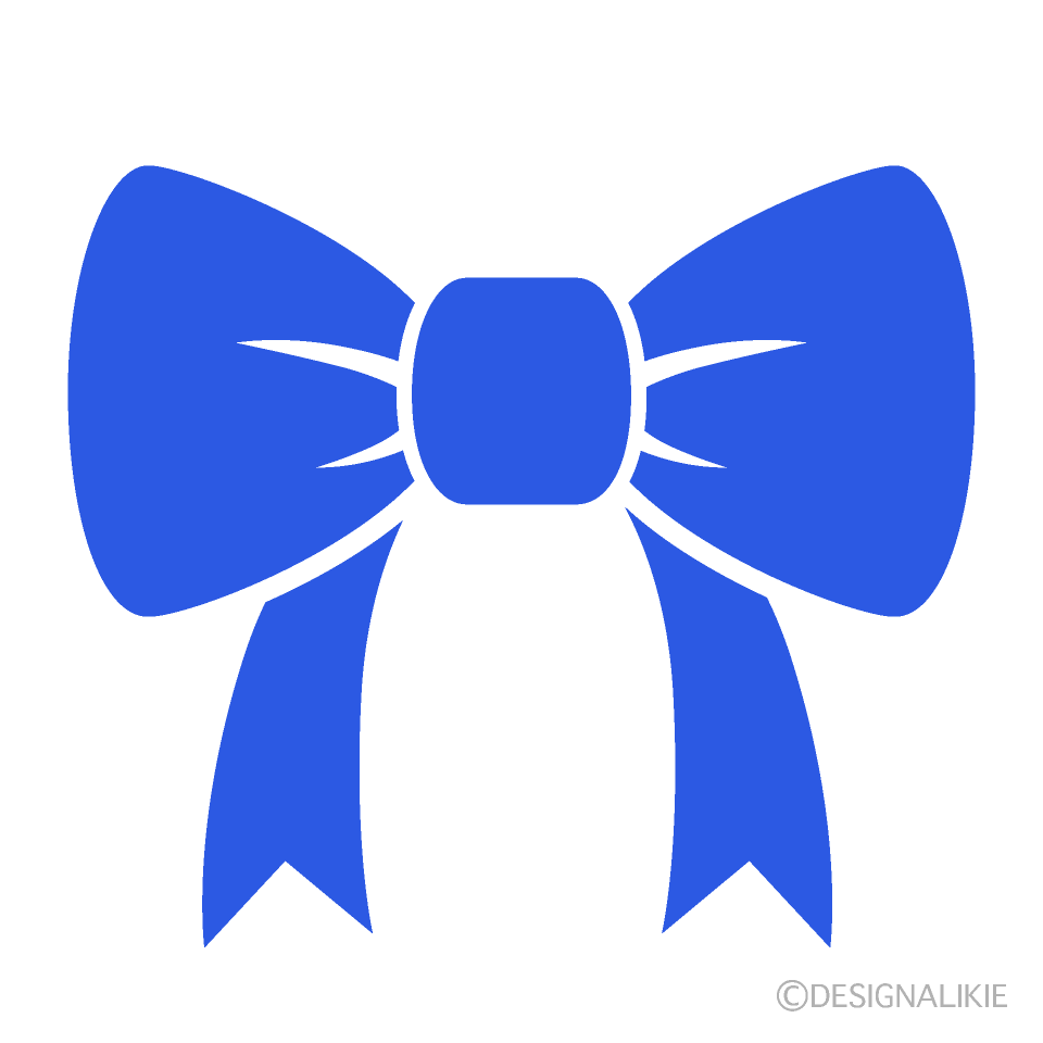 Blue Bow Silhouette
