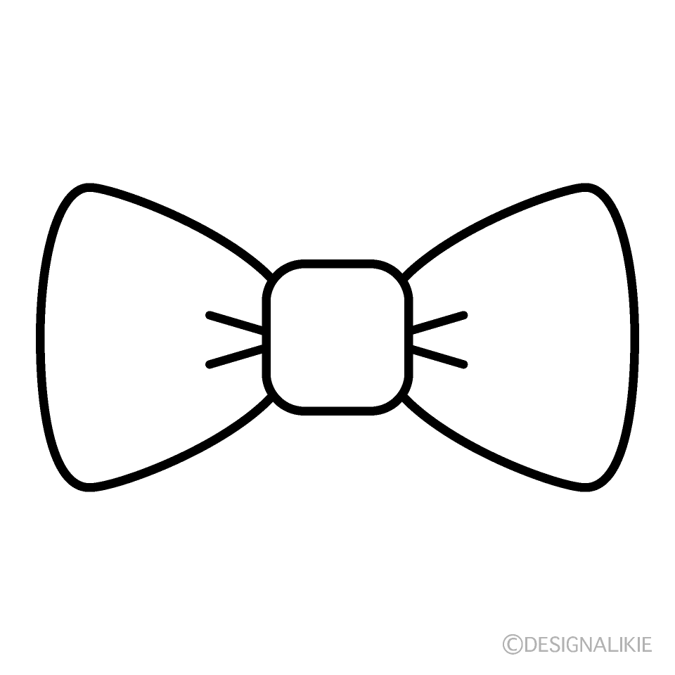 Simple Bow Tie Black and White