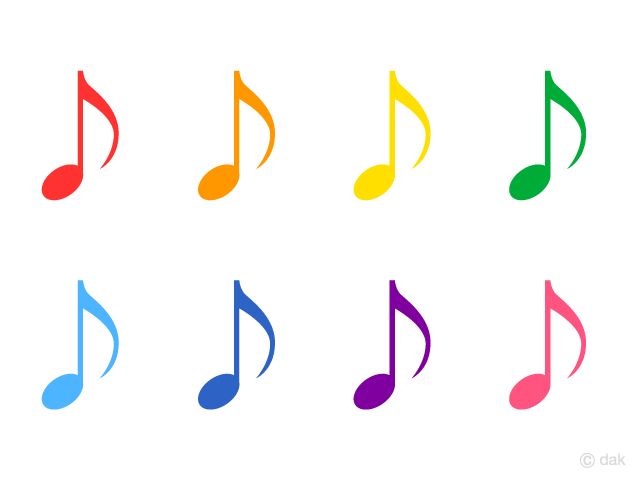 Colorful Eighth Notes