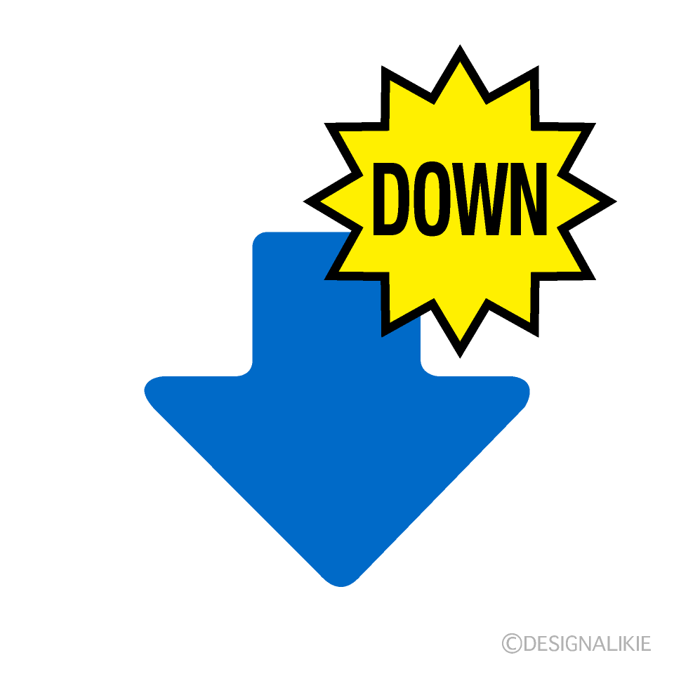 Simple Bottom Arrow with Down
