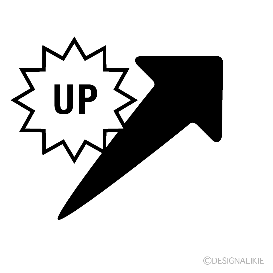 Black Up Arrow with UP