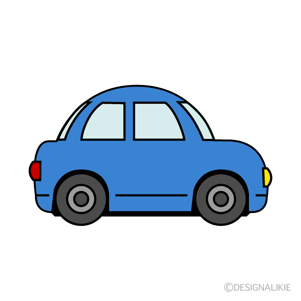 Cute Blue Car Clip Art Free PNG Image｜Illustoon